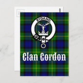 Clan Gordon Tartan Wappen Postkarte (Vorne/Hinten)