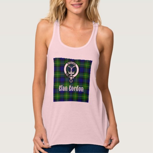 Clan Gordon Tartan Wappen Tank Top (Vorderseite)