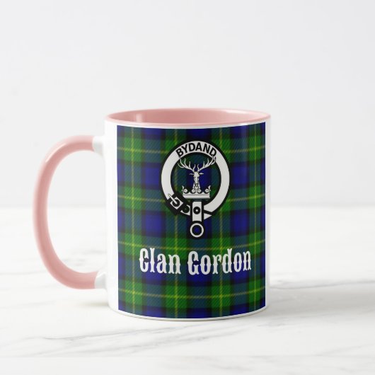 Clan Gordon Tartan Wappen Tasse (Links)