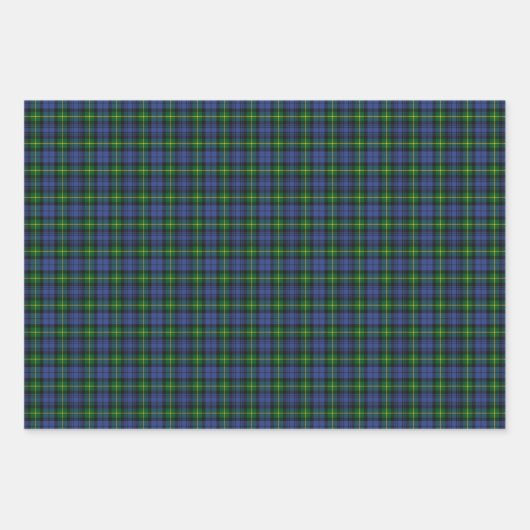 Clan Gordon Tartan Wrapping Paper Sheets Geschenkpapier Set (Vorderseite)