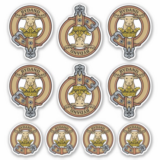 Clan Gordon Wappen Sticker Set (Vorderseite)