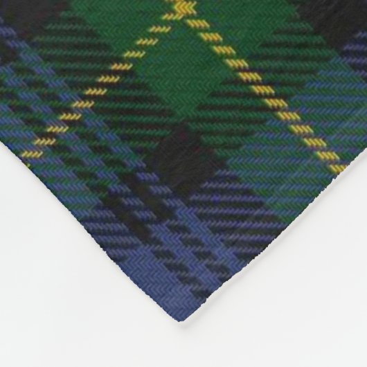 Clan Gordon Wappen & Tartan Fleece Blanket (Ecke)
