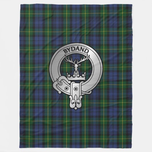 Clan Gordon Wappen & Tartan Fleecedecke (Vorderseite)