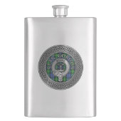 Clan Gordon Wappen & Tartan Knot Flask Flachmann (Vorderseite)