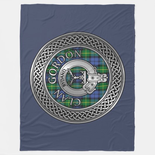 Clan Gordon Wappen & Tartan Knot Fleece Blanket (Vorderseite)