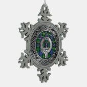 Clan Gordon Wappen & Tartan Knot Schneeflocken Zinn-Ornament (Links)