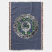 Clan Gordon Wappen & Tartan Knot Throw Blanket Decke (Vorderseite Vertikal)