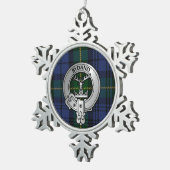 Clan Gordon Wappen & Tartan Schneeflocken Zinn-Ornament (Rechts)