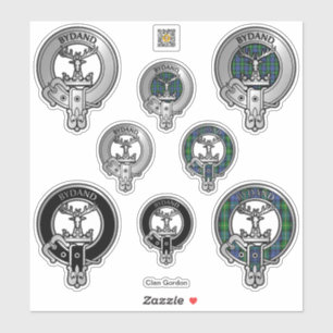 Clan Gordon Wappen & Tartan Sticker