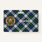 Clan Gordon Wappen über Dress Tartan Ausweis (Vorderseite)