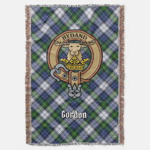 Clan Gordon-Wappen über Dress Tartan Decke