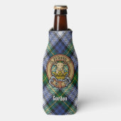 Clan Gordon Wappen über Dress Tartan Flasche Coole Flaschenkühler (Flaschenvorderseite)