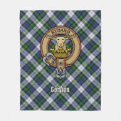 Clan Gordon Wappen über Dress Tartan Fleecedecke (Vorderseite)