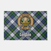 Clan Gordon Wappen über Dress Tartan Fußmatte (Vorderseite)