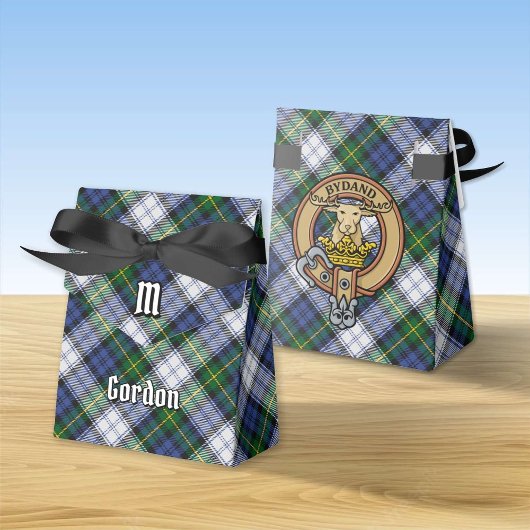 Clan Gordon Wappen über Dress Tartan Gevor Box Geschenkschachtel