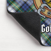 Clan Gordon Wappen über Dress Tartan Mousepad (Ecke)