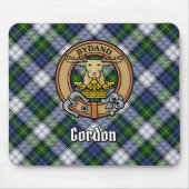 Clan Gordon Wappen über Dress Tartan Mousepad (Vorne)