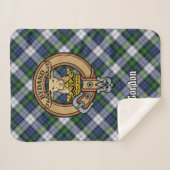 Clan Gordon Wappen über Dress Tartan Sherpadecke (Vorderseite (Horizontal))