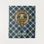 Clan Gordon Wappen über Dress Tartan Wandteppich (Vorderseite)