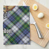 Clan Gordon Wappen über Kleid Tartan Küchentücher (Viertel Falte)