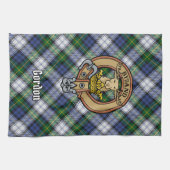 Clan Gordon Wappen über Kleid Tartan Küchentücher (Horizontal)