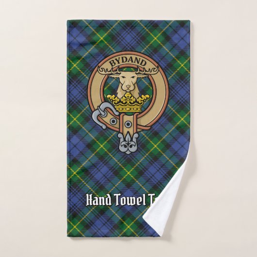 Clan Gordon Wappen über Tartan Badhandtuch Set (Handtuch)
