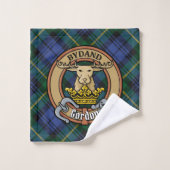 Clan Gordon Wappen über Tartan Badhandtuch Set (Waschlappen)