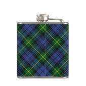 Clan Gordon Wappen über Tartan Flachmann (Rückseite)