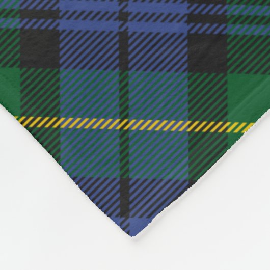 Clan Gordon Wappen über Tartan Fleecedecke (Ecke)