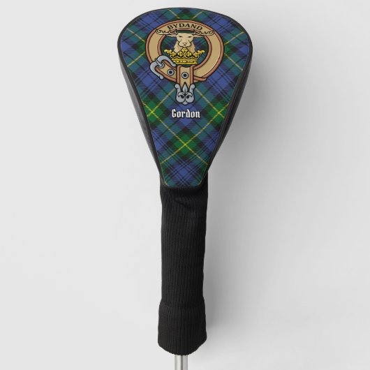 Clan Gordon Wappen über Tartan Golf Head Cover Golf Headcover (Vorderseite)