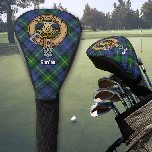 Clan Gordon Wappen über Tartan Golf Head Cover Headcover