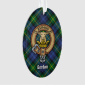 Clan Gordon Wappen über Tartan Ornament (Vorderseite)