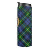 Clan Gordon Wappen über Tartan Thermosbecher (Nach rechts gedreht)
