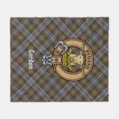 Clan Gordon Wappen über Wetterfest Tartan Fleecedecke (Vorderseite (Horizontal))