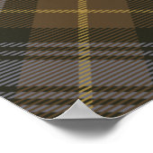 Clan Gordon Wappen über Wetterfest Tartan Poster (Ecke)