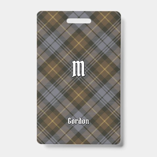 Clan Gordon Weathered Tartan Abzeichen Ausweis (Vorderseite)