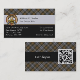 Clan Gordon Weathered Tartan Business Card Visitenkarte