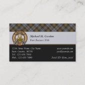 Clan Gordon Weathered Tartan Business Card Visitenkarte (Vorderseite)
