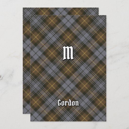Clan Gordon Weathered Tartan Einladung (Vorne/Hinten)