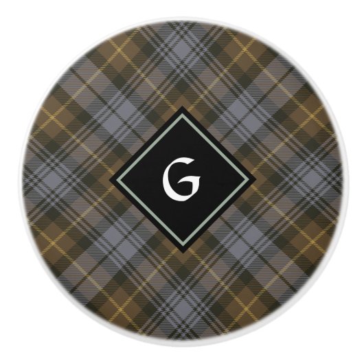 Clan Gordon Weathered Tartan Keramik Knob Keramikknauf (Vorderseite)
