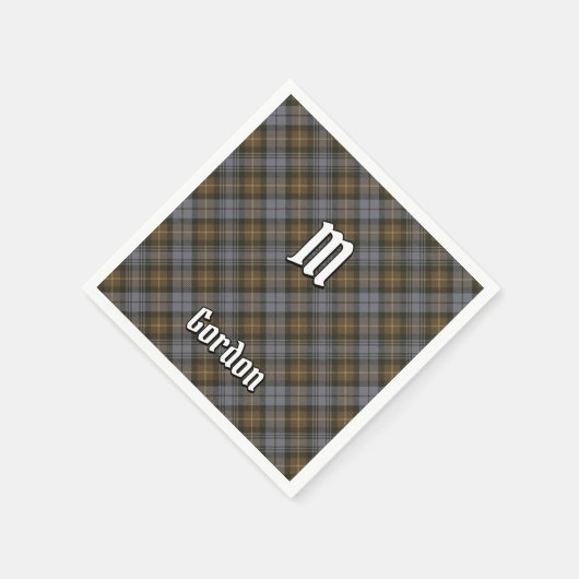 Clan Gordon Weathered Tartan Napkins Serviette (Ecke)