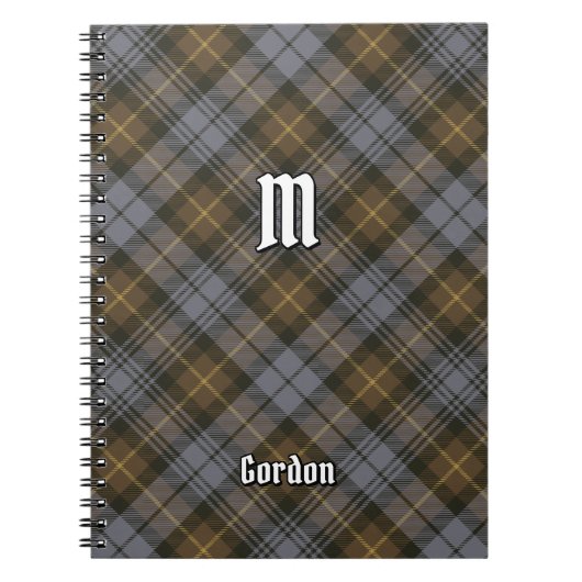 Clan Gordon Weathered Tartan Notebook Notizblock (Vorderseite)
