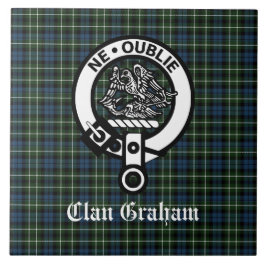 Clan Graham Montrose Tartan & Wappen Fliese