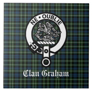 Clan Graham Montrose Tartan & Wappen Fliese