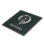 Clan Graham Montrose Tartan & Wappen Fliese (Seite)