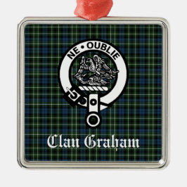 Clan Graham Montrose Tartan & Wappen Personalisier Ornament Aus Metall