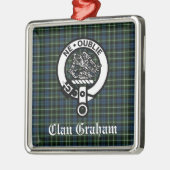 Clan Graham Montrose Tartan & Wappen Personalisier Ornament Aus Metall (Links)