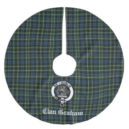 Clan Graham Montrose Tartan & Wappen Polyester Weihnachtsbaumdecke