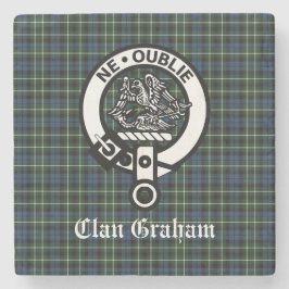 Clan Graham Montrose Tartan & Wappen Steinuntersetzer