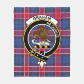 Clan Graham of Menteith Pink Tartan Kariert Fleecedecke (Vorderseite)